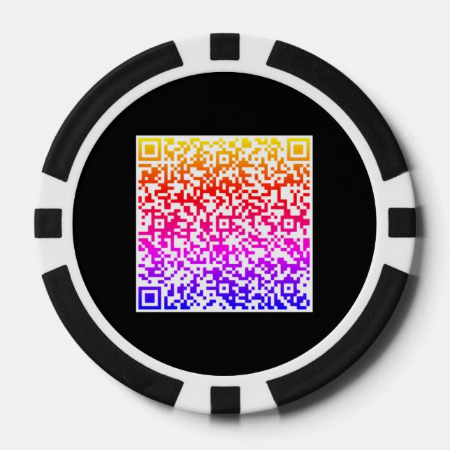 Coloful QR Code Scan Poker Chips - Choose Colours (Front)