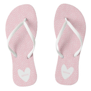 Coloful spot with heart personalised jandals