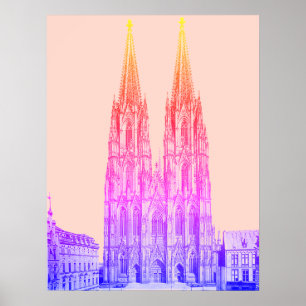 Cologne cathedral 1911 – Kölner Dom pastel Poster