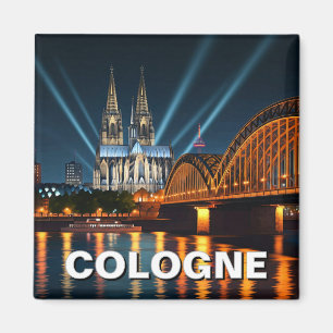 Cologne Cathedral Germany Night Travel Magnet