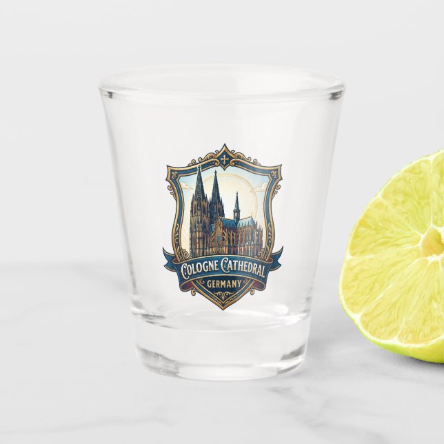 Cologne Cathedral Germany Shot Glass (Front)