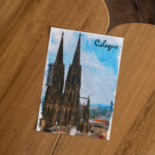 Cologne cathedral Germany travel Postcard