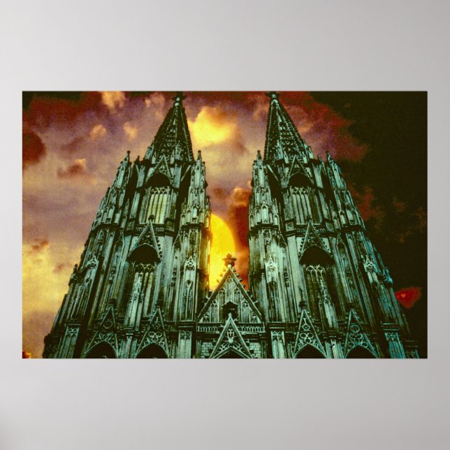 Cologne Cathedral with sun Poster (Front)