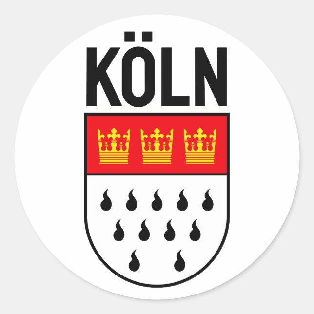 Cologne coat of arms (Germany) Classic Round Sticker (Front)