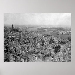 Cologne devastated – Zerstörtes Köln WW2 1945 Poster