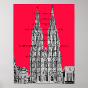 Cologne Dome Cologne Köln Kölsches Grundgesetz Poster