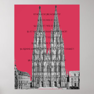 Cologne Dome Cologne Köln Kölsches Grundgesetz Poster