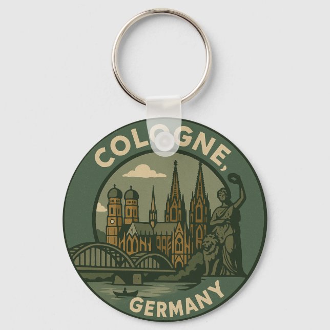 Cologne Germany City Art Key Ring (Front)