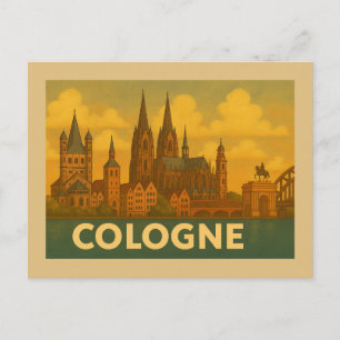 Cologne Germany City Art Postcard