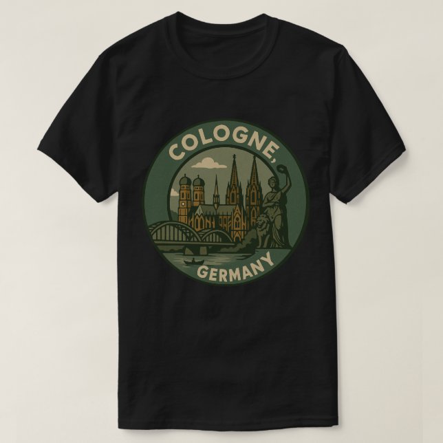 Cologne Germany City Art T-Shirt (Design Front)