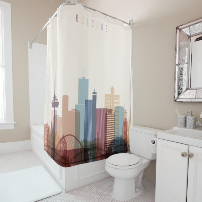 Cologne, Germany | City Skyline Shower Curtain (In Situ)