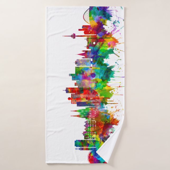 Cologne Germany Skyline Bath Towel (Bath Towel)