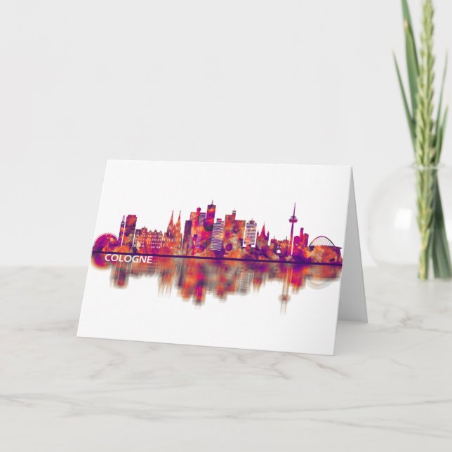 Cologne Germany Skyline Holiday Card (Front)