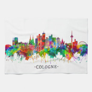 Cologne Germany Skyline Tea Towel