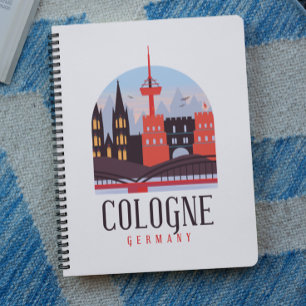 Cologne Germany Vintage Cityscape Notebook