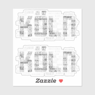 Cologne Germany Word Art, Stadtteile Köln