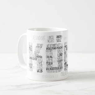 Cologne Germany Word Art, Stadtteile Köln  Coffee Mug
