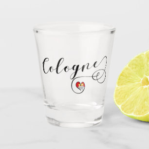 Cologne Heart, Köln, North Rhine-Westphalia Shot Glass