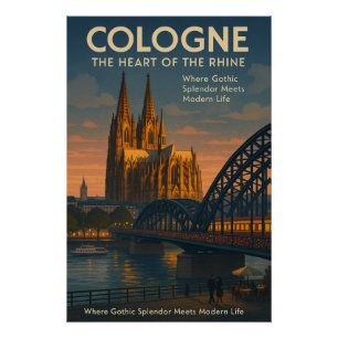 Cologne (Köln), Germany Travel Poster