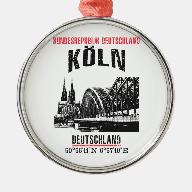 Cologne Metal Tree Decoration (Front)