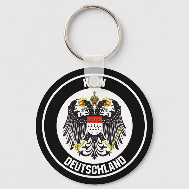 Cologne Round Emblem Key Ring (Front)