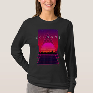 Cologne Skyline 80s 90s Vaporwave Aesthetic Retro T-Shirt