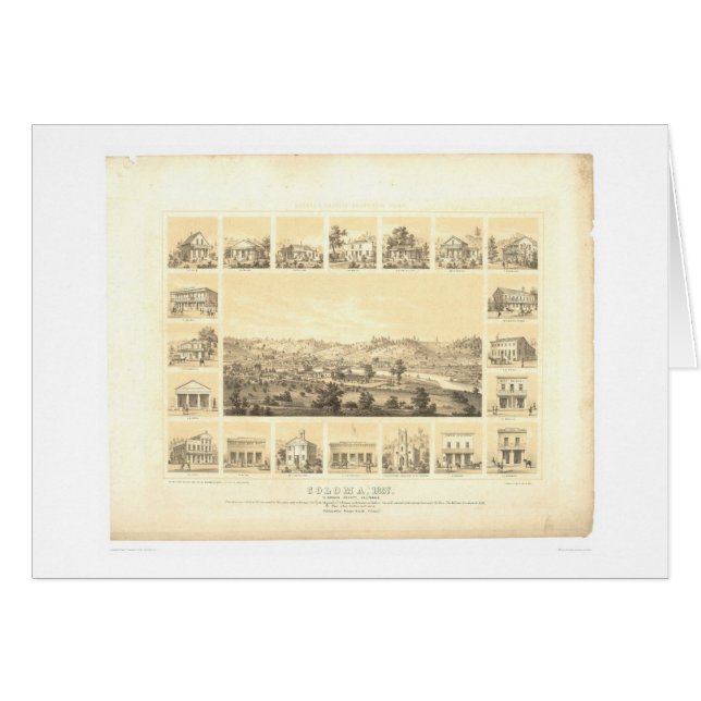 Coloma, CA. Panoramic Map 1857 (0423A) (Front Horizontal)