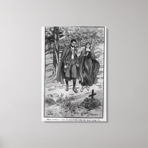 Colomba & her brother beside their father's canvas print