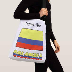 Colombia and Colombian Flag Personalised  Crossbody Bag