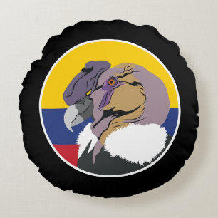Colombia Andean condor Colombian National Animal Round Cushion