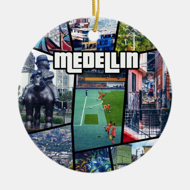 Colombia Antioquia Medellin Ceramic Tree Decoration (Front)