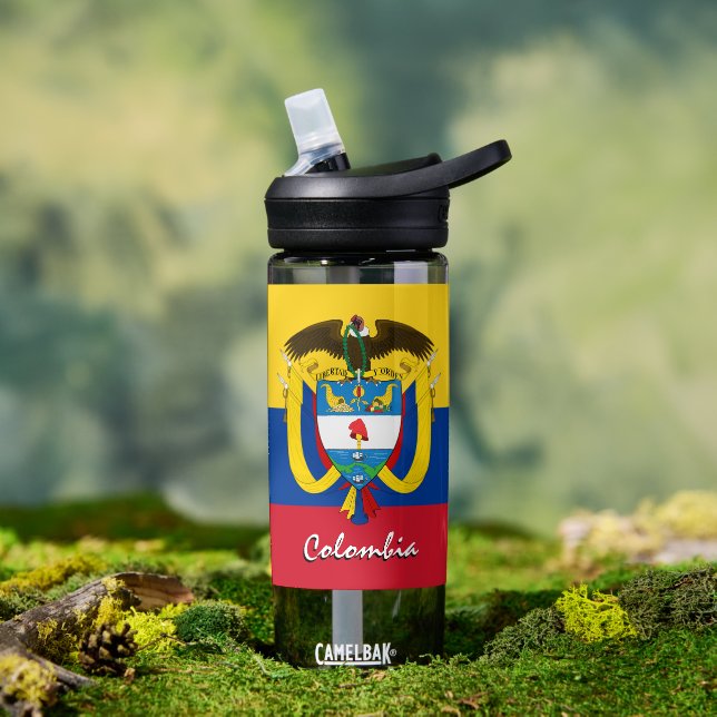Colombia bottle, patriotic Colombian Flag Water Bottle (Outdoor)