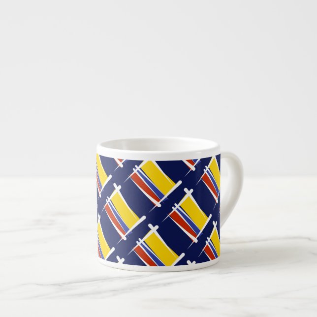 Colombia Brush Flag Espresso Cup (Front Right)