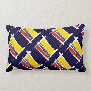 Colombia Brush Flag Lumbar Cushion