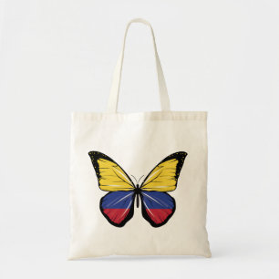 Colombia Butterfly Flag Tote Bag