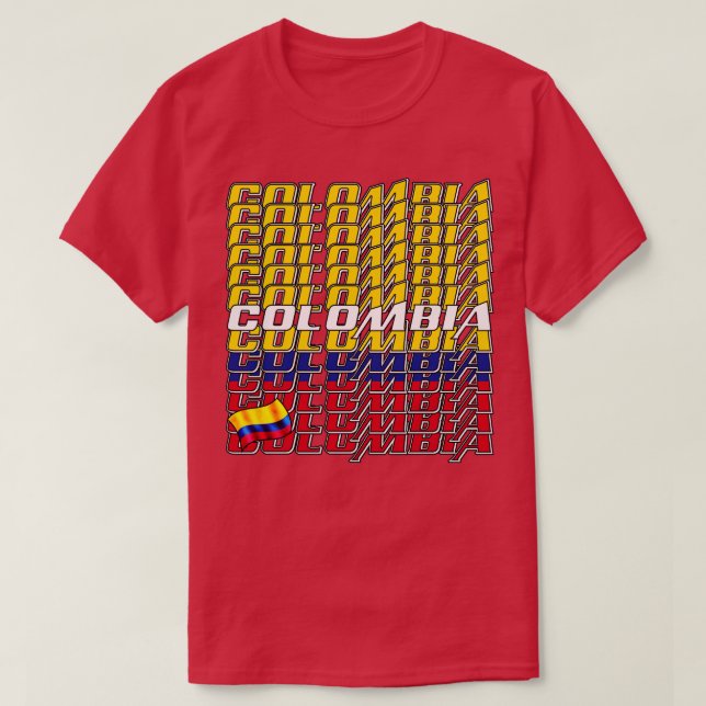 Colombia Cascade text 4 T-Shirt (Design Front)