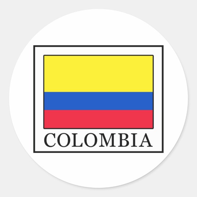Colombia Classic Round Sticker (Front)