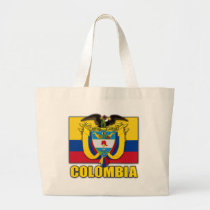 Colombia Coat of Arms Large Tote Bag
