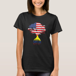 Colombia Colombian American Flag Roots Colombians T-Shirt