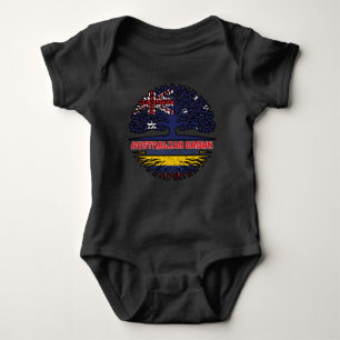 Colombia Colombian Australian Australia Tree Roots Baby Bodysuit