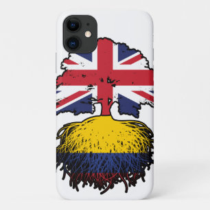 Colombia Colombian British UK Tree Roots Flag Case-Mate iPhone Case