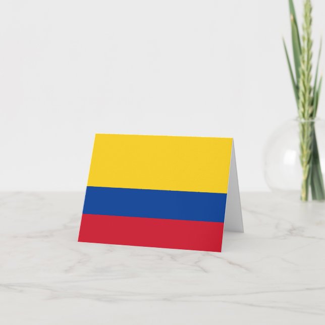 Colombia (Colombian) Flag Card (Front)