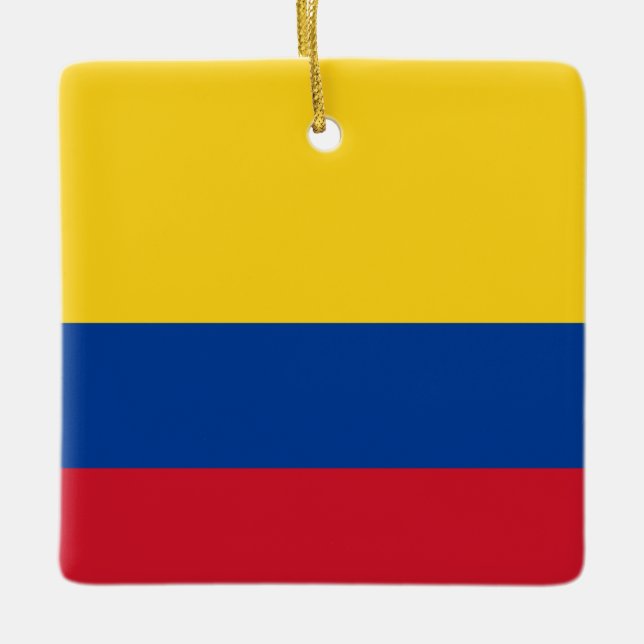 Colombia (Colombian) Flag Ceramic Ornament (Front)