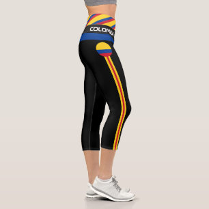 Colombia & Colombian Flag fashion, Fitness, Sports Capri Leggings