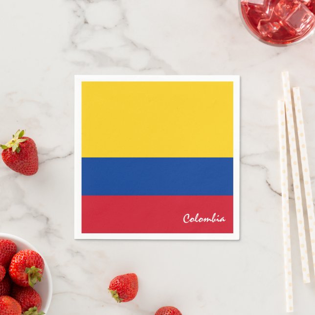 Colombia & Colombian Flag party fashion /sport fan Napkin (Insitu)