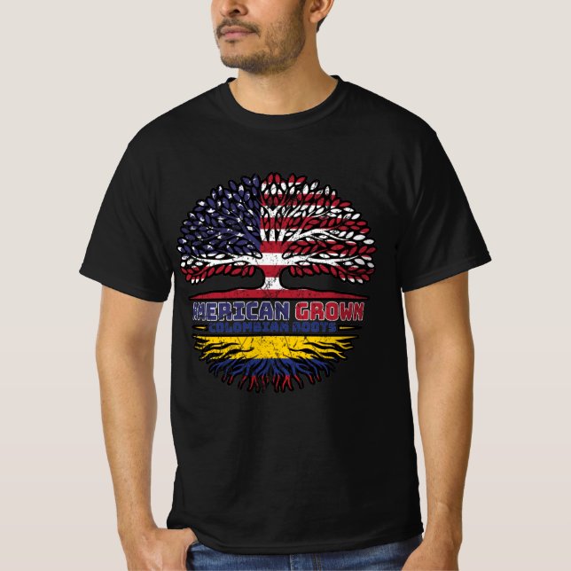 Colombia Colombian US American USA United States T-Shirt (Front)