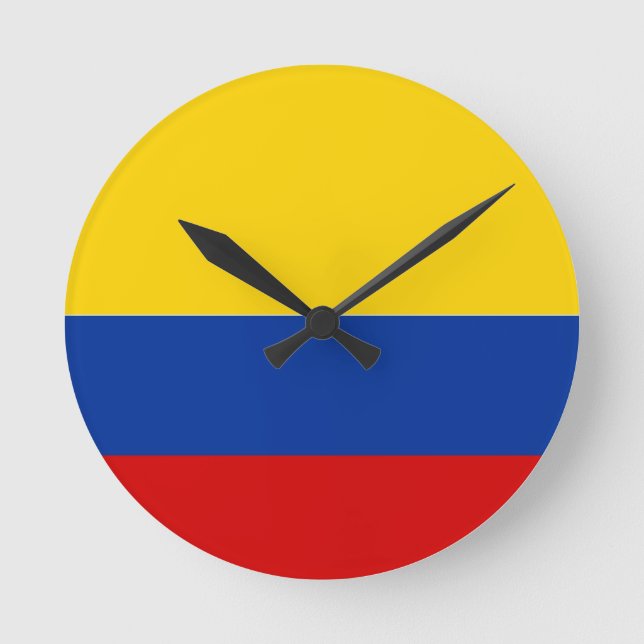 colombia country flag round clock (Front)