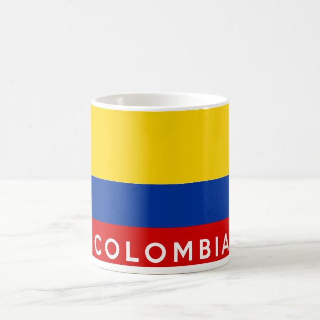 colombia country flag text name coffee mug (Center)