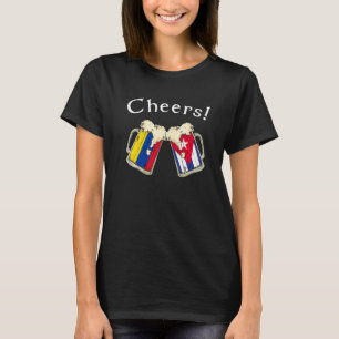 Colombia Cuba Flag Cheers Beer Grown Patriot Count T-Shirt
