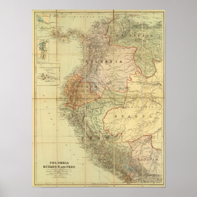 Colombia, Ecuador, Peru, Panama 3 Poster (Front)